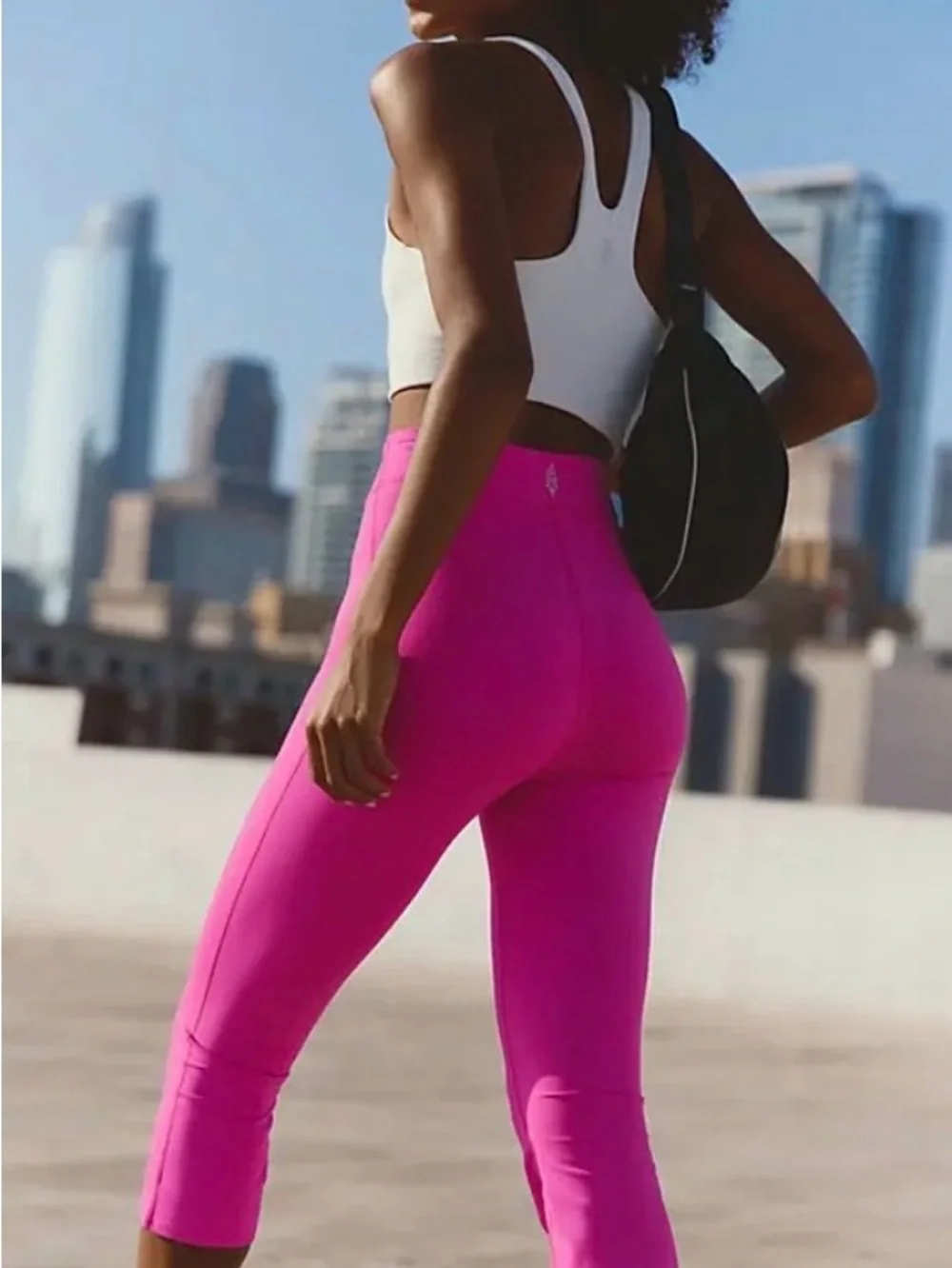 Free People Make It Happen Cropped Leggings. NWT. Living magenta
